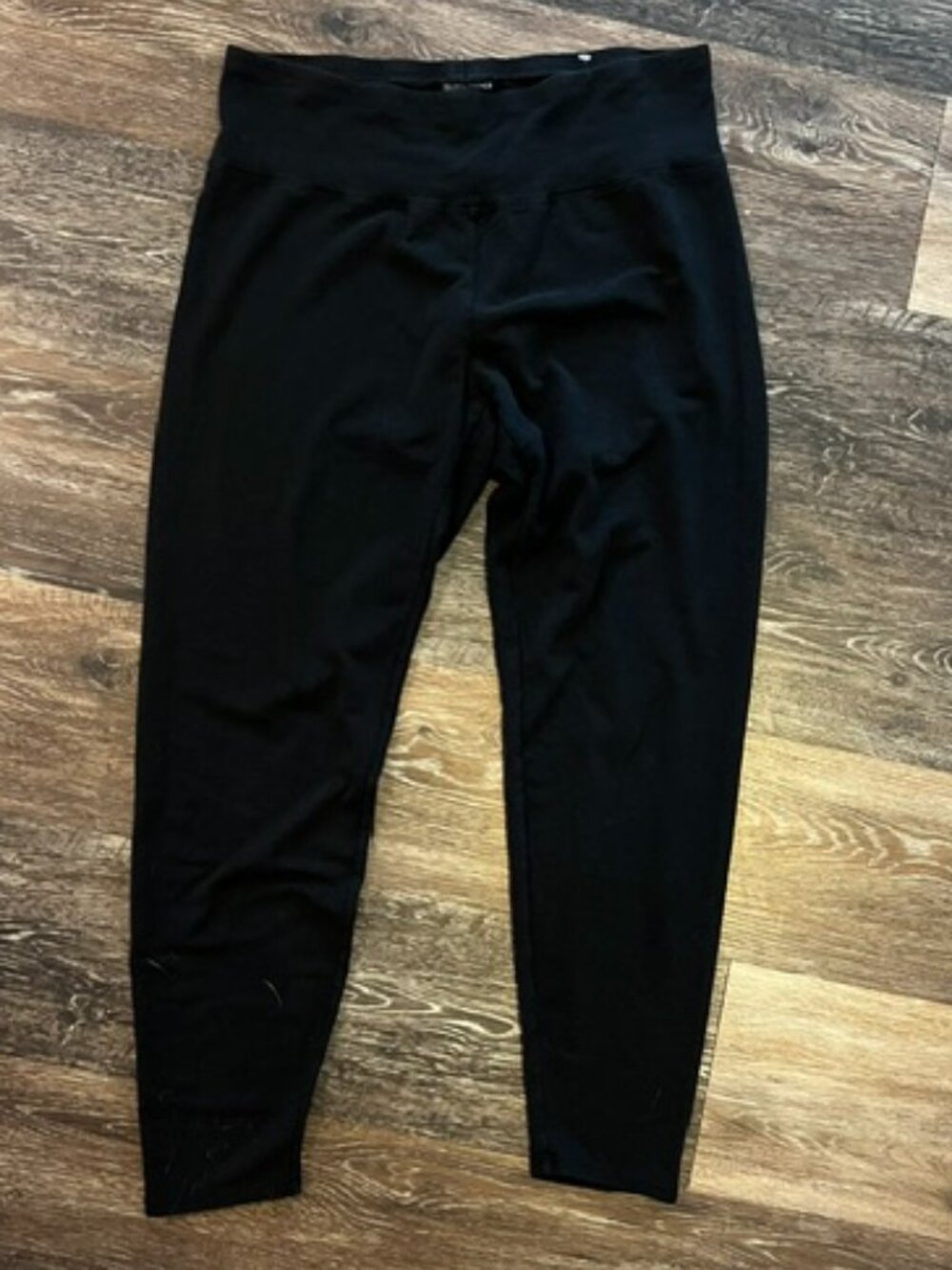 Women's Eileen Fisher Yoga Pants, Size L, Pull On, Made in USA, Black, Ex Cond